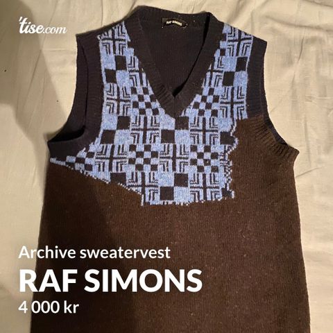 Archive Raf Simons sweater vest