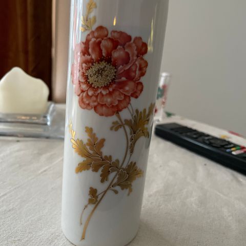 Vintage Blomster vase, kunst porselen