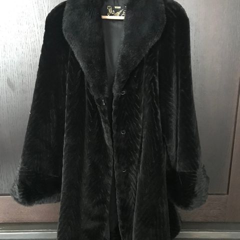 Vintage "fake fur" pelskåpe