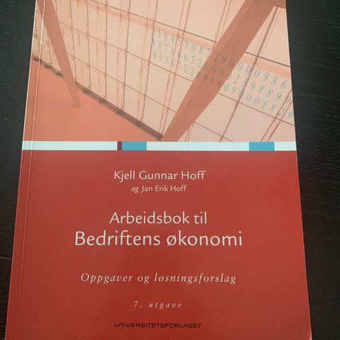 Bedriftens økonomi Arbeidsbok