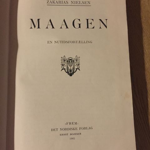 Vintage bok. «Maagen». Utgitt 1902