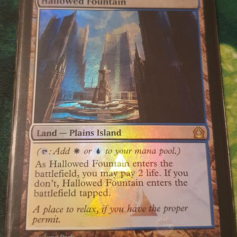 Magic the Gathering kort. Hallowed Fountain FOIL