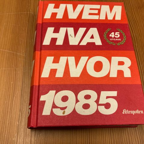 HVEM HVA HVOR 1985