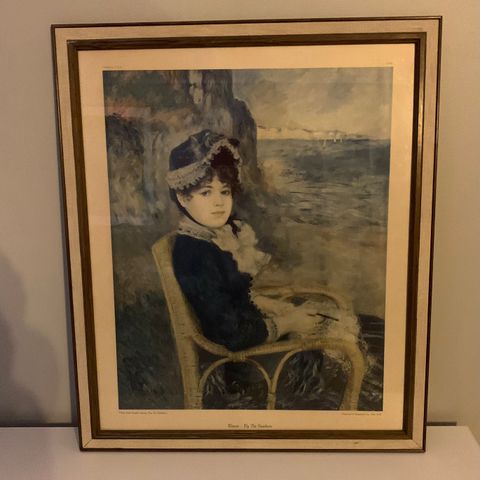 Renoir By The Seashore. Vintage trykk.