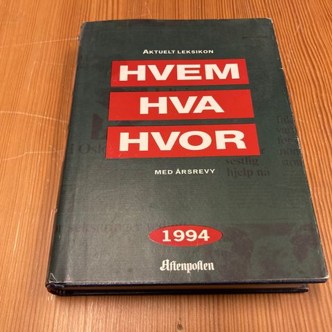 HVEM HVA HVOR 1994