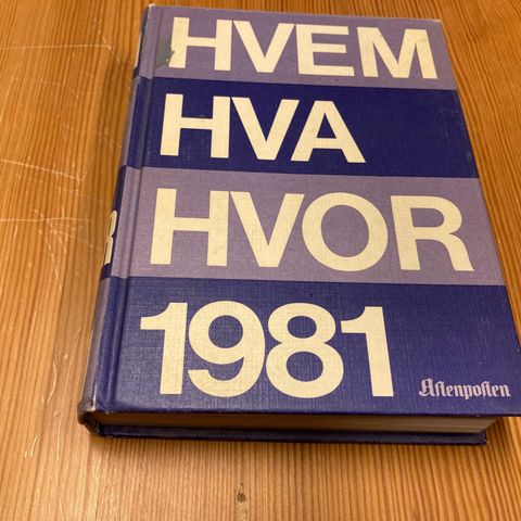 HVEM HVA HVOR 1981
