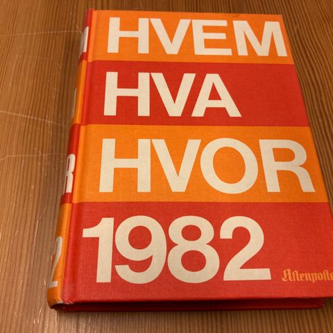 HVEM HVA HVOR 1982