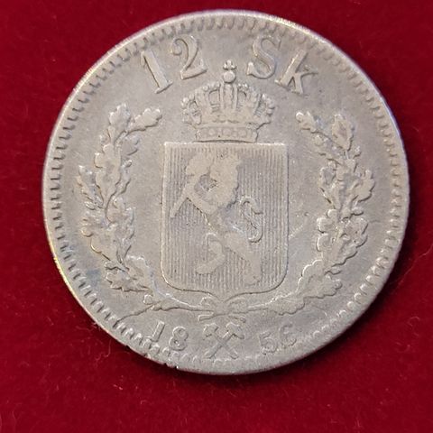 12 Skilling 1856 NORGE