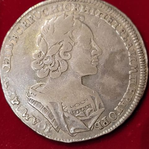 RUSSIAN RUBEL 1723,  Peter I.  En godt bevart mynt