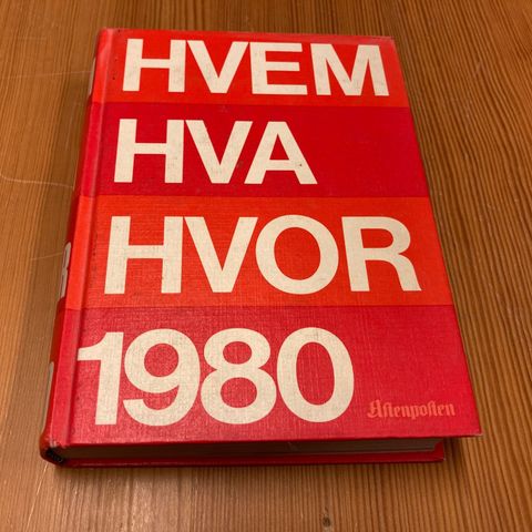 HVEM HVA HVOR 1980