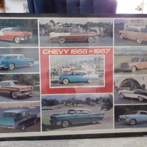 Chevy 1955 - 1957  innrammet bilde selges.