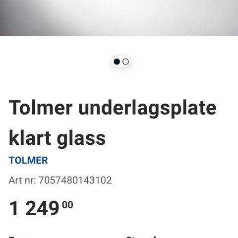 Glassunderlag peis