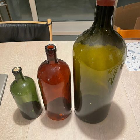 Store, gamle glassflasker