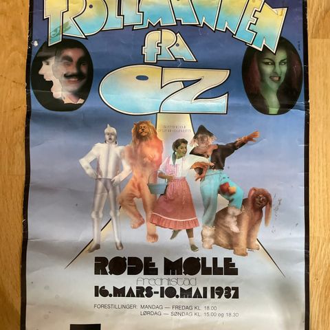 plakat Trollmannen fra OZ Røde Mølle Fredrikstad 1987