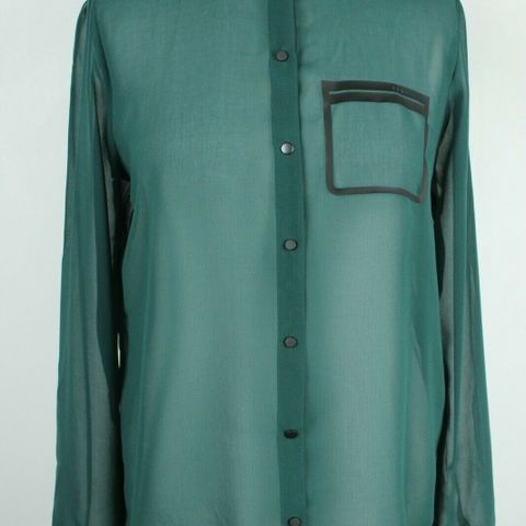 New cop.copine transparent green blouse, size S