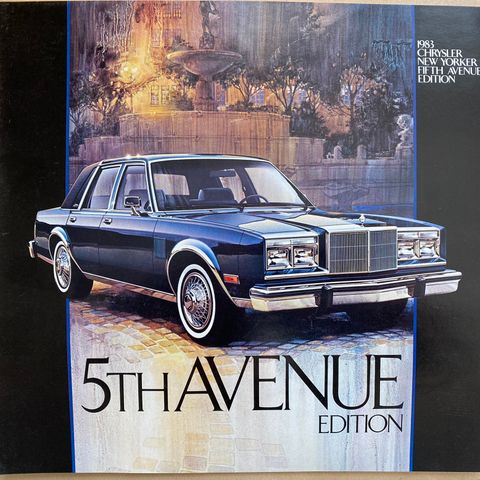 1983 Chrysler Fifth Avenue salgsbrosjyre