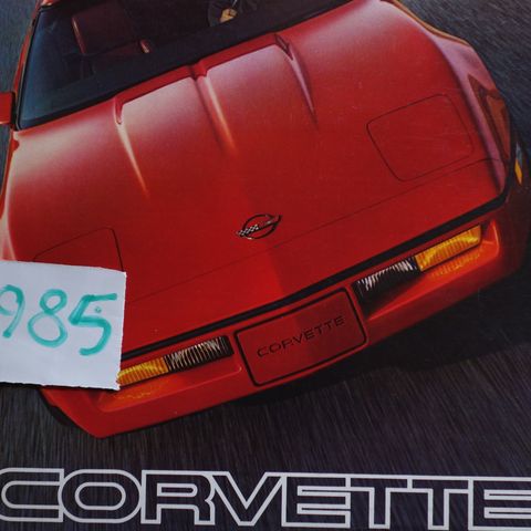 1985 Corvette brosjyre