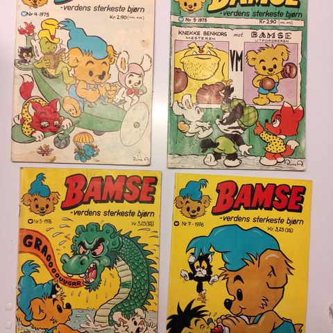 49 stk Bamse verdens sterkeste bjørn blader fra 1975 og 1976 !!!