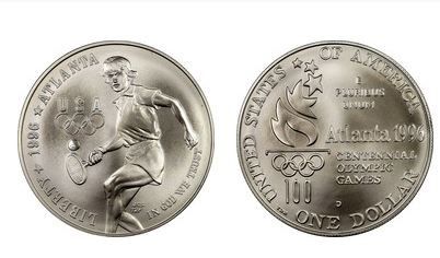 USA Silver Dollar "1996 Atlanta Paralympics - tennis" 1996-D