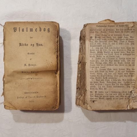 2 stk Salmebøker fra 1800-tallet (1876 & 1871)
