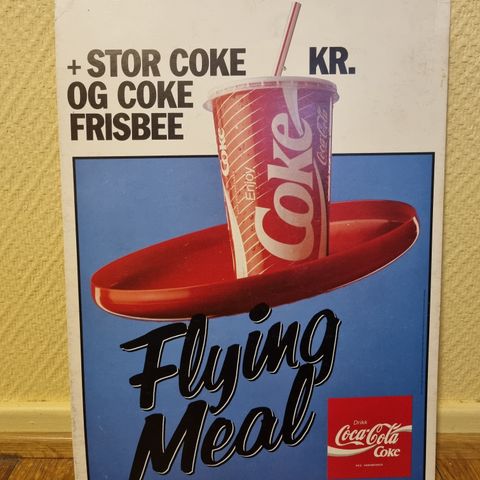 Coca-Cola reklameplakat fra 80-tallet