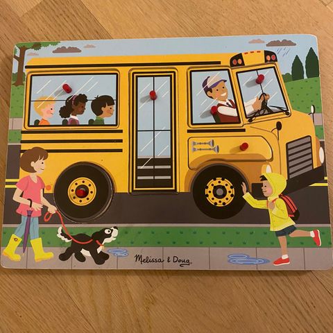 Puslespill med lyd (wheels on the bus) fra Melissa and doug 
