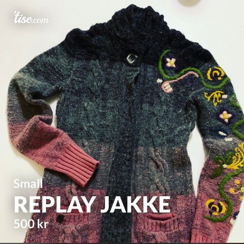 Replay design strikket lang cardigan