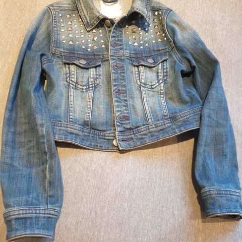 Denim-jakke str 128