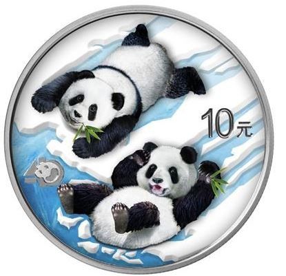 CHINA 2022 PANDA , 30 gram sølv, farger,  produktkort opplag kun 1888 eks.