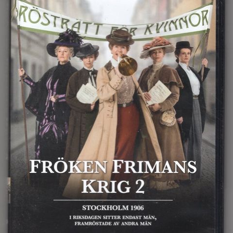 DVD  Frøken Frimans krig 2.  Svensk drama. Sesong 2