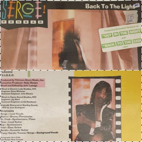 VINTAGE/RETRO LP-VINYL "SERGE PONSAR/BACK TO THE LIGHT"