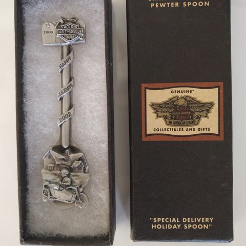 HARLEY DAVIDSON 2002 PEWTER LIMITED EDITION HOLIDAY SPOON