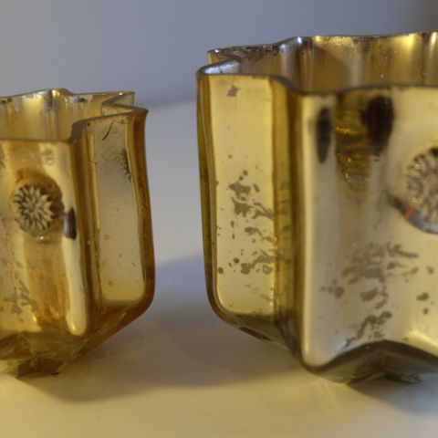 Lene Bjerre Design Lysholdere i glass Champagne-/Gullfarget Begge samlet . trnd