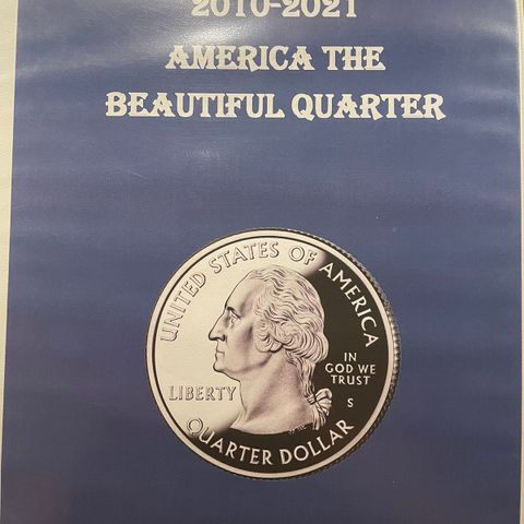 America the beautiful quarter 2010-2021. 20 stk i sølv