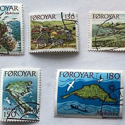 Færøyene 1978 Øya Mykines AFA 25-29   Stemplet