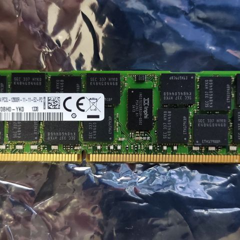 16GB DDR3 ECC 1600MHz 2Rx4 PC3L-12800R-11-11 (Samsung) (25 stk)