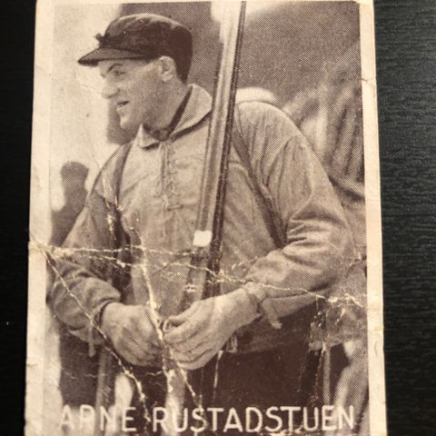 Arne Rustadstuen Lillehammer Langrenn Ski sigarettkort fra ca 1933