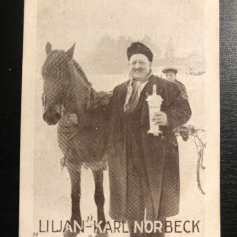 Trav Liljan direktør Karl Norbeck Fin Ulven  Bjerke sigarettkort 1930 Tiedemanns