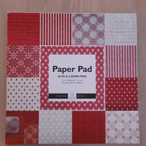 PANDURO. Paper pad, jul, julemotiv. Kulepynt-Hobby