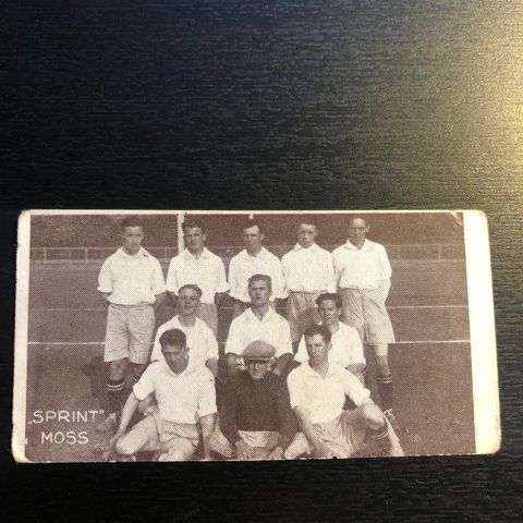 Sprint Moss lagbilde Tiedemanns fotballkort fra 20/30-tallet selges