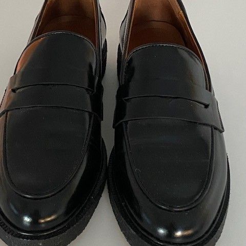 Klassiske Billi Bi Loafers sort skinn str. 37