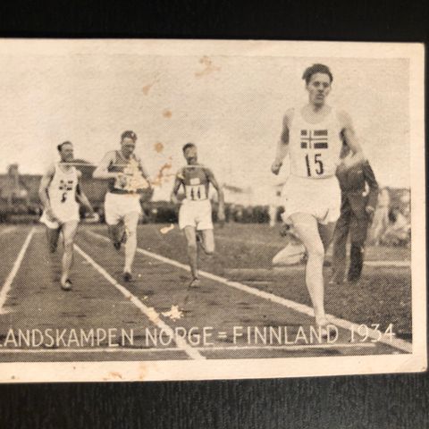 Rolf Brekke Bjart Hjalmar Johannesen sigarettkort 1934 800 meter Cromwell