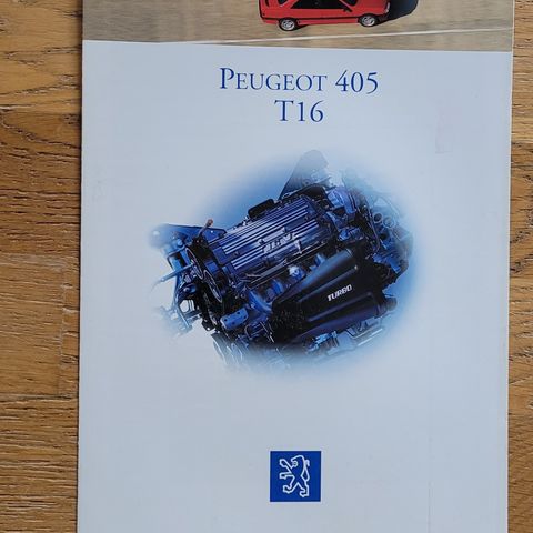Brosjyre Peugeot 405 T16 x 4 1993