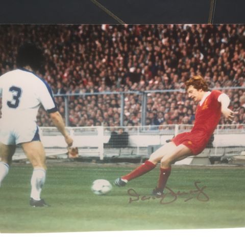 Liverpool - David Fairclough signert 25x20 cm fotografi med COA