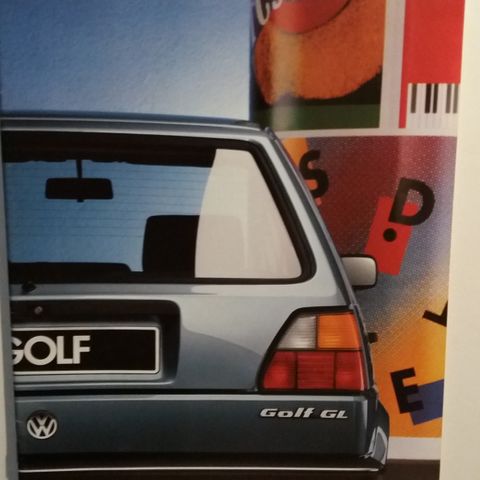 1987/88 VW GOLF II -brosjyre. ( NORSK )