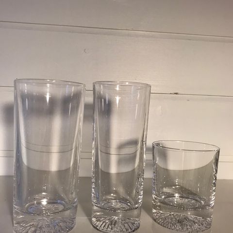 Nydelige vintage glass. long drink og whiskey/vann