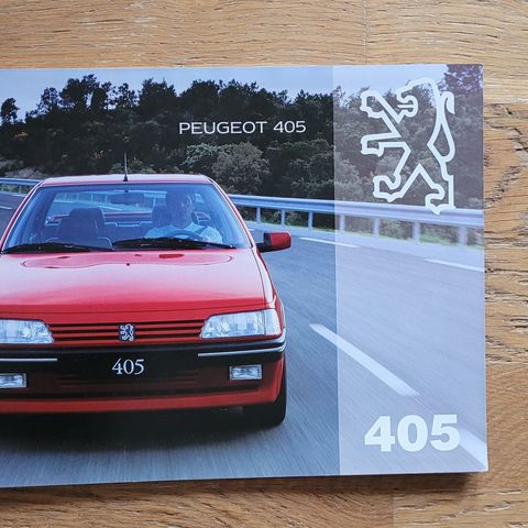 Brosjyre Peugeot 405 inkl. Break 1995 (norsk)