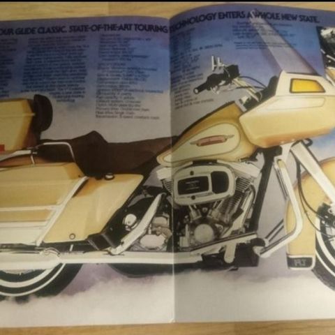Harley Davidson brosjyre.
