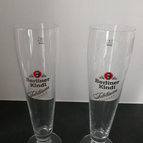 2 stk like tyske ølglass - fra Berlin