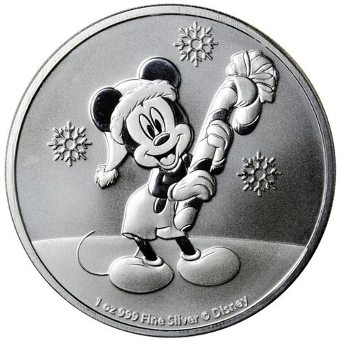 NIUE 2020 MICKEY CHRISTMAS - 1 OZ SØLV